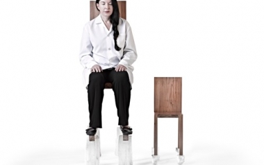 Marina Abramović The Abramovic Method: Chair for Man and His Spirit Materials: Wood, Selenite. 2012 © Marina Abramović by SIAE 2012, courtesy Marina Abramović