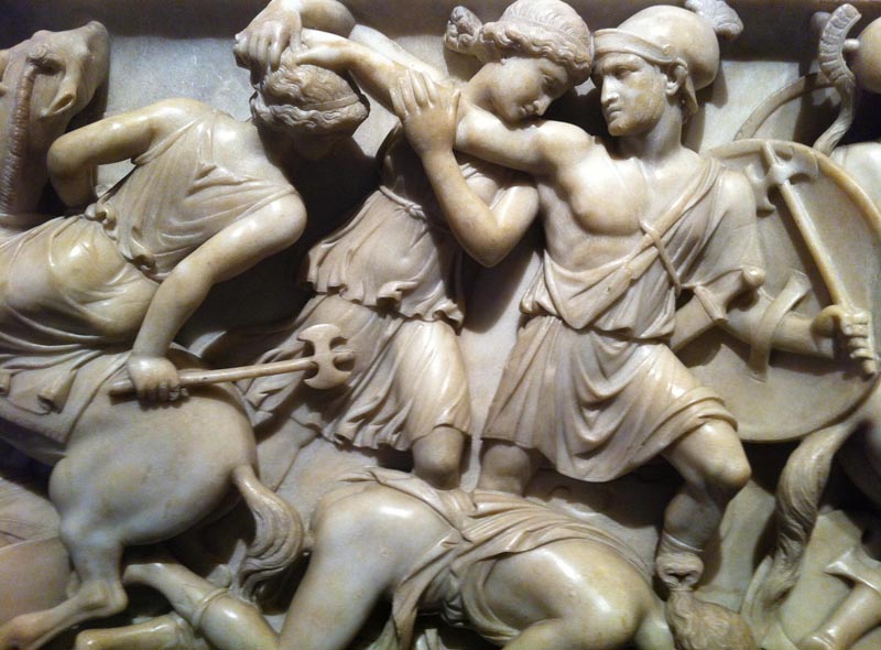 Sarcofago con scene di battaglia tra Amazzoni e Greci, II sec. d.C., Musei Capitolini
