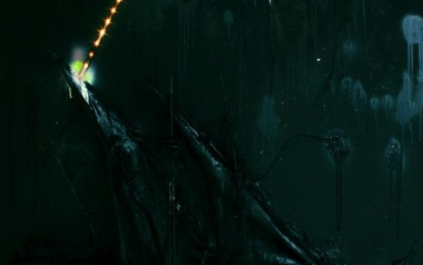 Bianca la notte, materiali vari, pittura ad olio luci a Led, 98x30x130cm, 2013