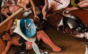 Hieronymus Bosch, Garden of Earthly Delights tryptich, centre panel detail