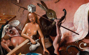 Hieronymus Bosch, Garden of Earthly Delights tryptich, centre panel detail