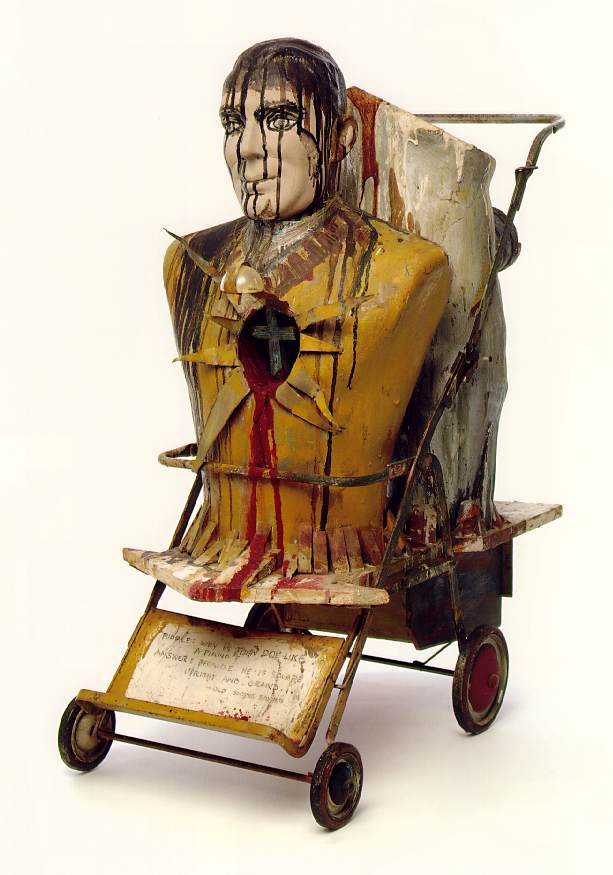 John Doe (1959). Pittura e resina su parti di manichino, legno e cuoio su compensato. Cm 100 x 48 x 79, The Menil Collection, Houston.