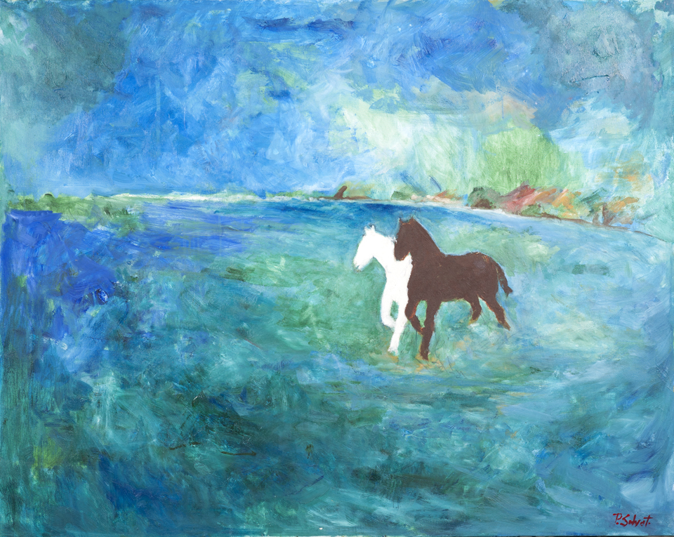 "Passaggi" - Olio su Tela 80x100 iniziato nell'anno 2013 finito i primi di giugno 2014: "Questo dipinto è l’ultimo lavoro del Maestro, l’opera rappresenta il percorso di vita fatto con la persona amata, definita opera metafisica dall’autore, il celo e il mare si mescolano al passaggio di una storia importante."