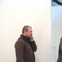 Il critico Daniela Capra, presso lo stand art a part of cult(ure), foto di Paolo di Pasquale