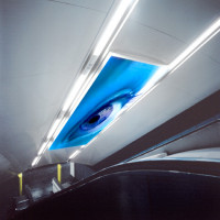 Rem, 2002, Permanent Installation at Rione Alto Metro Station, Napoli, Lightbox, cm 550x190.