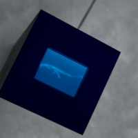 Home, soft immaterial home, 2000, Videoinstallation, Monitor CRT 5", 96x20x20 cm, Ed. of 2