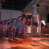 Illuminazioni - Arsenale (opera di Nicholas Hlobo) 54. Biennale di Venezia (foto Manuela De Leonardis)