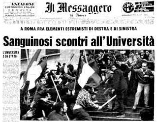 Valle Giulia Roma 1968 Il Messaggero
