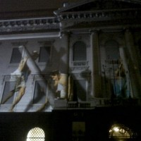 inaugurazione Museo: proiezione sulla facciata a cura di Studio Azzurro