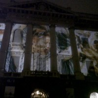 inaugurazione Museo: proiezione sulla facciata a cura di Studio Azzurro