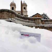 art a part of culture sulla neve a Roma. Trinità dei Monti, foto di Barbara Martusciello