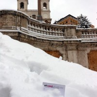 art a part of culture sulla neve a Roma. Trinità dei Monti, foto di Barbara Martusciello