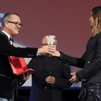 Festival Internazionale del Cinema di Roma - Luca Dini, Marco Mueller e Jared Leto ph. Leonardo Paniccia