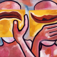 Here and Now 2004 cm. 76,2x101,6 olio su tela