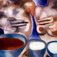 White and Red 2004 cm. 76,2x101,6 olio su tela