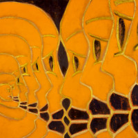 Tandoori Satori (Meaning of two) 2004 cm. 188x204,5; tempera e olio su lino