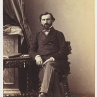 Disdéri André, Adolphe-Eugène Verdi 1889 ca. Dall’album di fotografie della famiglia Menier, n°11, Vol.11, folio 24 recto, ph.4 b.d. Stampa su carta all’albumina incollata su cartone Musée d'Orsay, Parigi ©RMN-Grand Palais (musée d'Orsay) / Hervé Lewandowski