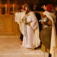 Camillo Innocenti Il giuramento di Pontida 1898 Olio su tela, 77,5x130,5 cm Roma, Galleria Nazionale d’Arte Moderna e Contemporanea Inv. provv. 1371