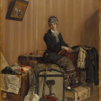 Antonio Mancini, Adieu Paris! (The Customs) – Olio su tela, MANCINI Antonio, Adieu Paris. Londra, National Gallery