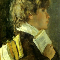 Antonio Mancini, Lo scolaro che porta i libri, Coll.Privata