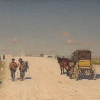 Giuseppe De Nittis, La strada da Napoli a Brindisi – Olio su tela, Indianapolis Museum of Art - Collection of R. Eno