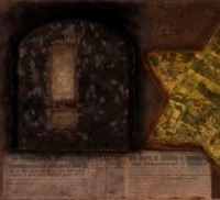Il mondo prende atto delle parole di Hitler, 1972-73, collage, acrilico e tecnica mista su masonite