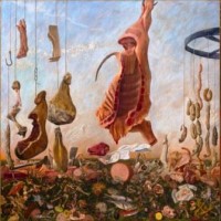 La strage degli innocenti 2 - Grande natura morta - 1990, acrilico su tela