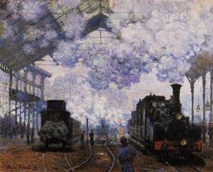 Claude Monet, La Gare di Saint-Lazare - L'Arrivo del treno,1 877, Musee d'Orsay, Parigi