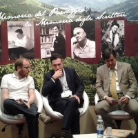 TwLetteratura: Antonio Prenna, Edoardo Montenegro, Pierluigi Vaccaneo, il sindaco di S.Stefano Belbo e Paolo Costa.