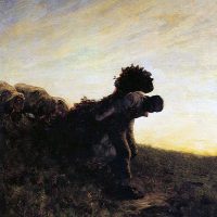 immagine per Giovanni Segantini La dernière fatigue du jour (L'ultima fatica del giorno), 1884, Musée d'Orsay, Parigi
