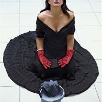 immagine per Marina Abramovic, Cleaning the Floor, 2004, chromogenic print.