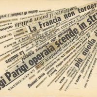 immagine per Nanni Balestrini, Oggi Parigi..., 1968, Collezione privata - Roma