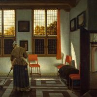 immagine per Pieter Janssens Elinga, Stanza in casa olandese, 1668–72 c., Hermitage Saint Petersburg
