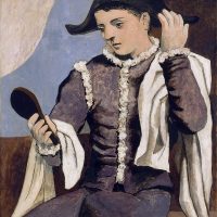 immagine di P. Picasso, Arlequin au miroir [Arlecchino con specchio], 1923, Museo Thyssen Bornemisza, Madrid