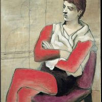 immagine di Pablo Picasso, Saltimbanque assis, les bras croisés (Saltimbanco seduto con braccia conserte), 1923, Bridgestone Museum of Art,Tokyo