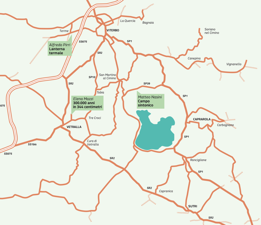 Arte sui Cammini, la mappa