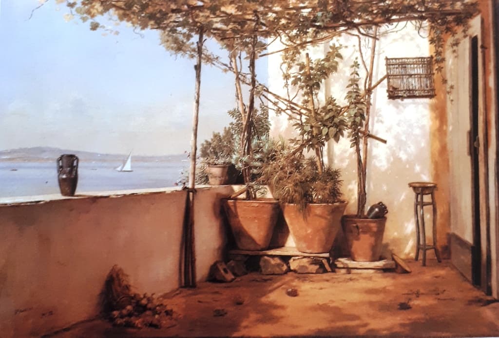 immagine per procida capitale italiana della cultura 2022 Martinus Rorbye - Loggia di Procida - Aarhus Kunstmuseum