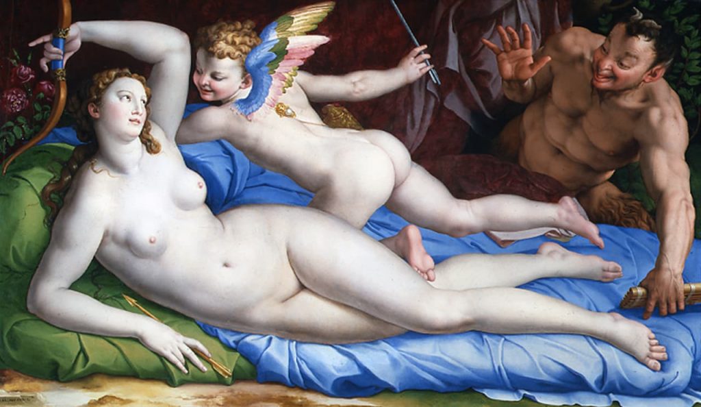 immagine per palazzo colonna roma Bronzino, Venere, Amore e Satiro