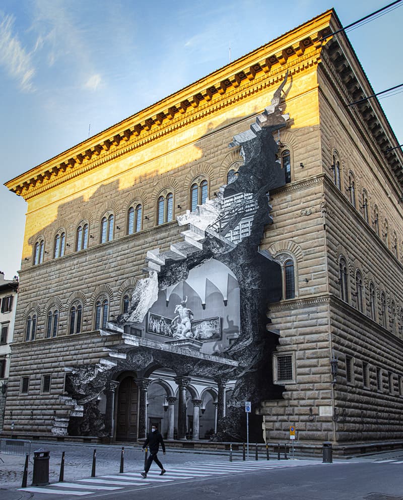 JR La Ferita Palazzo Strozzi, photo by JR JR La Ferita Palazzo Strozzi, photo by JR