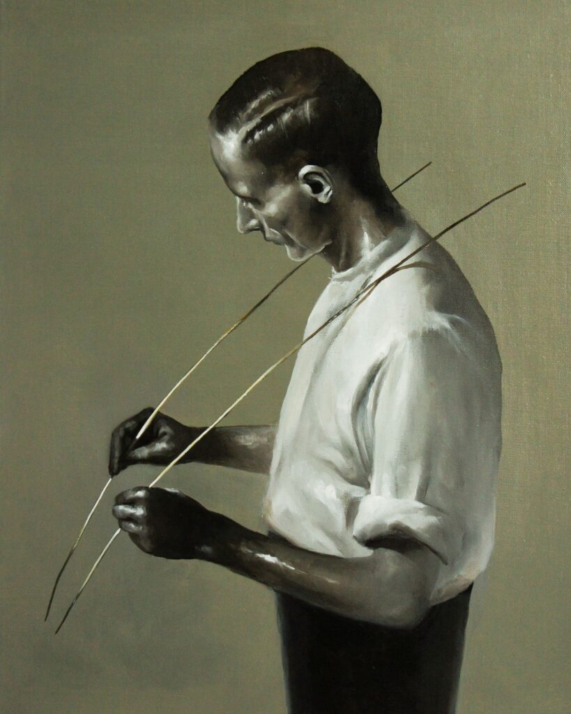 immagine per Radu Belcin. Precious Tool, 2011, oil on linen, 50 x 40cm