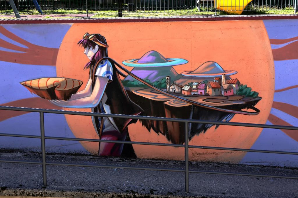 immagine per R/ESISTENZA StreetArtGallery Copyright2021ONDADURTOTEATRO. Artista ALESSANDRA CARLONI