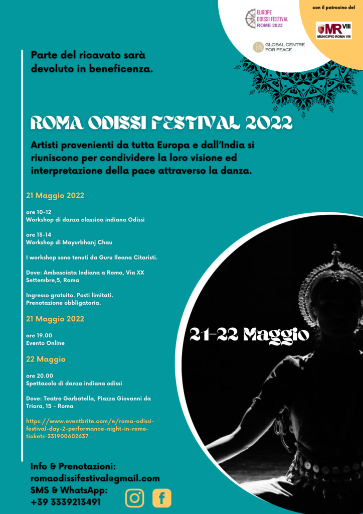 immagine per Roma Odissi Festival. Due giorni di danza e di pace.
