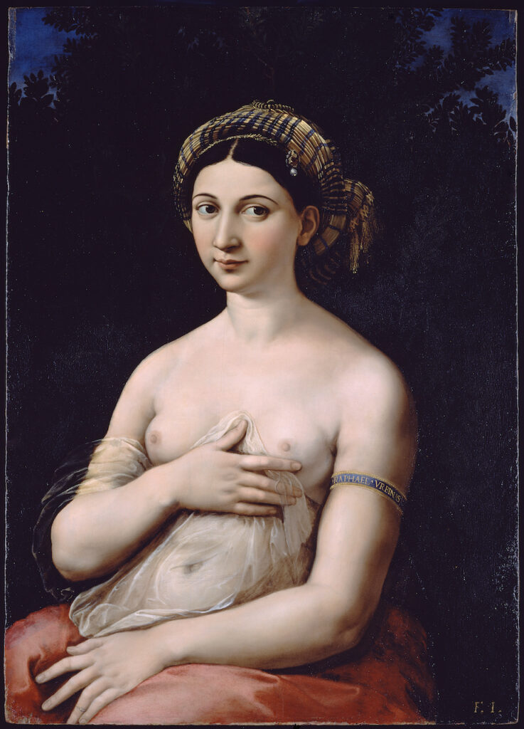 immagine per foto 11: Raffaello Sanzio (Urbino 1483 - Roma 1520) La Fornarina, 1520 circa olio su tavola, 87 x 63 cm Roma, Gallerie Nazionali di Arte Antica - Palazzo Barberini