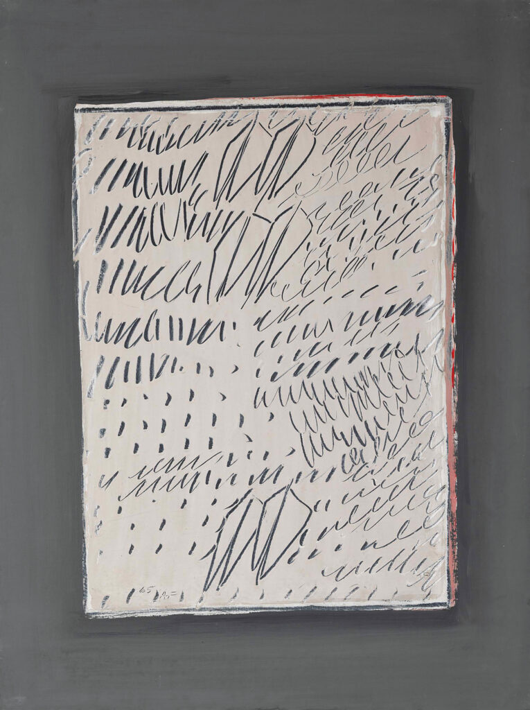 immagine per Agostino Ferrari, Senza titolo, 1965, tecnica mista su carta intelata, cm 66x49,5