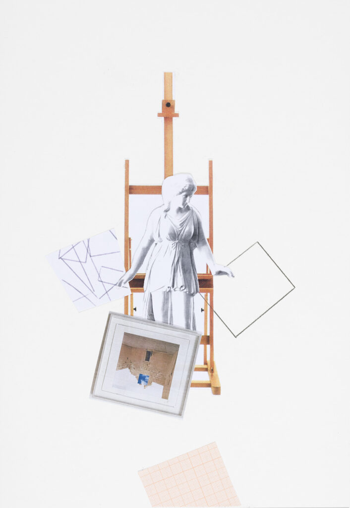 immagine per Studio per “In cornice”, 2022 Matita e collage su carta, 48 x 33 cm Foto Luca Vianello Courtesy Fondazione Giulio e Anna Paolini, Torino