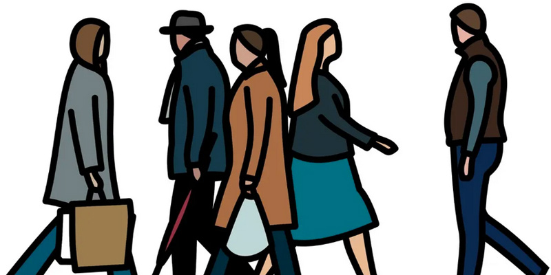 immagine per Julian Opie Walking figures