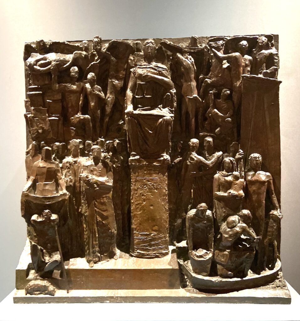 immagine per Foto 4 Arturo Martini (Treviso 1889-1947) Bronzo h 100 x 100 x 16 cm Modello per il grande altorilievo in marmo scolpito nel 1957 per il palazzo di Giustizia di Milano Milano, Galleria Gomiero e Scultura Italiana di Dario Mottola