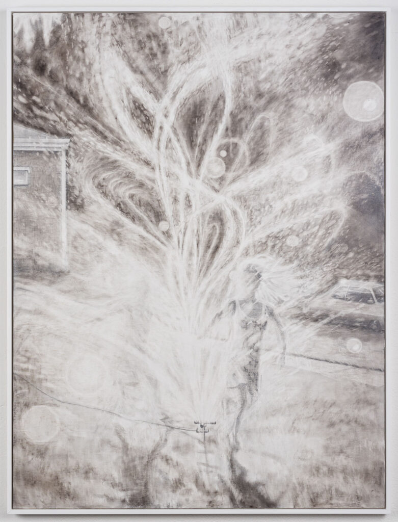 immagine per 01 Sprinkler 2023 Graphite on gesso on wood panel 122x92