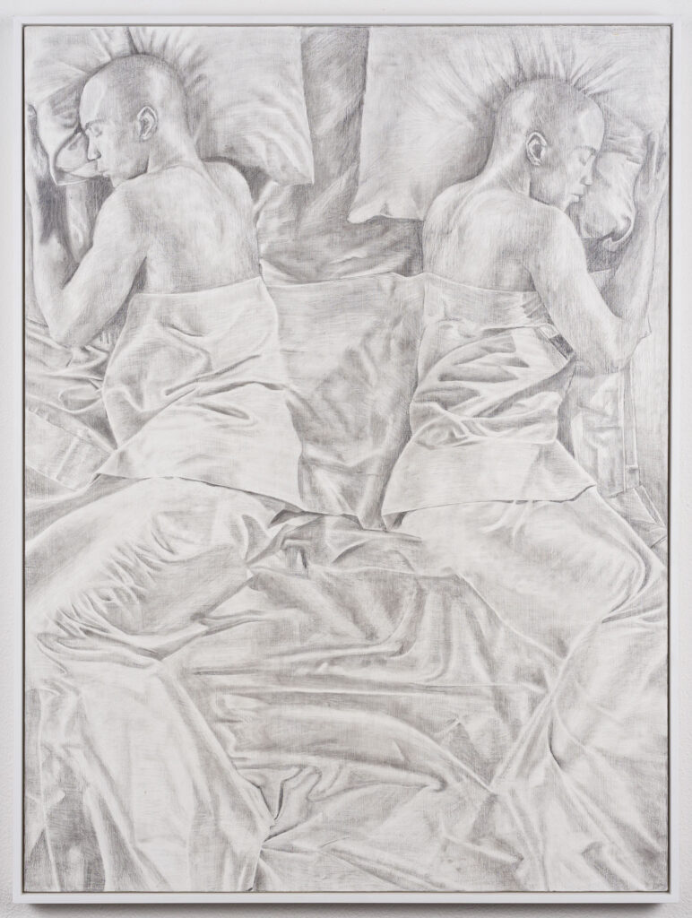immagine per 03 Literally same 2022 Graphite on gesso on wood panel 122x92