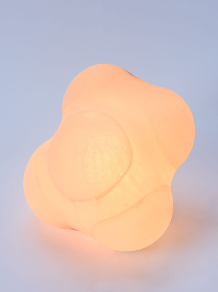 immagine per 08 Strain 2023 Shade-glue, resin, found fabric 20x20x20